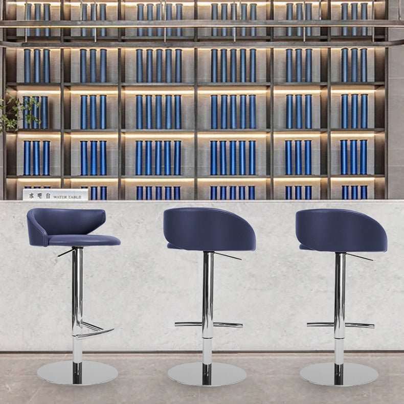 Industrial Leather Bar Stool Adjustable Height Counter Stool for Bristol