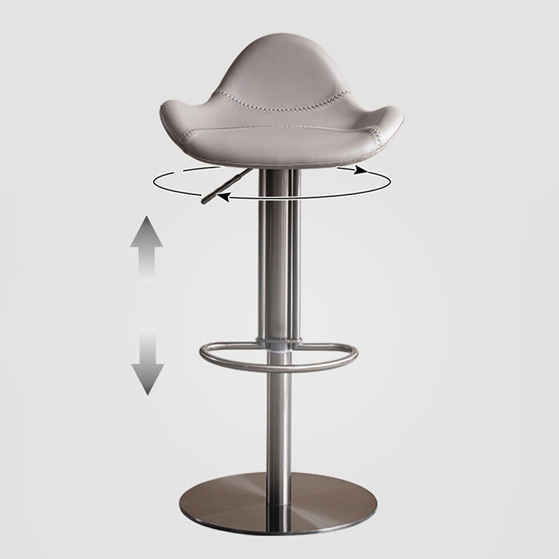 Industrial Adjustable Bar Stool Leather Backrest Counter Stool for Bristol