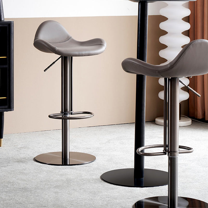 Industrial Adjustable Bar Stool Leather Backrest Counter Stool for Bristol