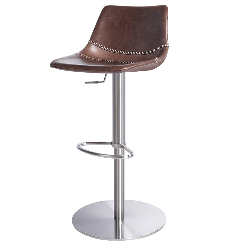 Industrial Leather Bar Stool Adjustable Backrest Bar Stool for Bristol