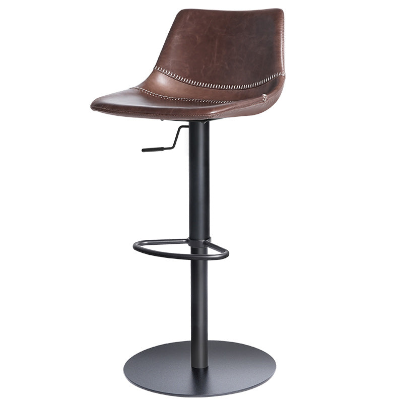 Industrial Leather Bar Stool Adjustable Backrest Bar Stool for Bristol