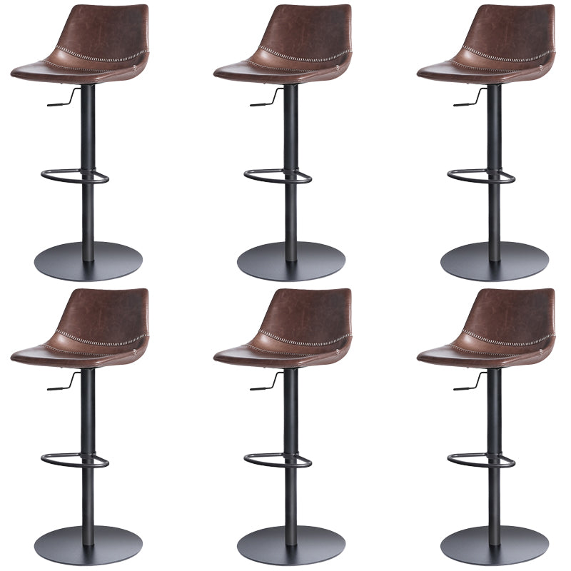 Industrial Leather Bar Stool Adjustable Backrest Bar Stool for Bristol