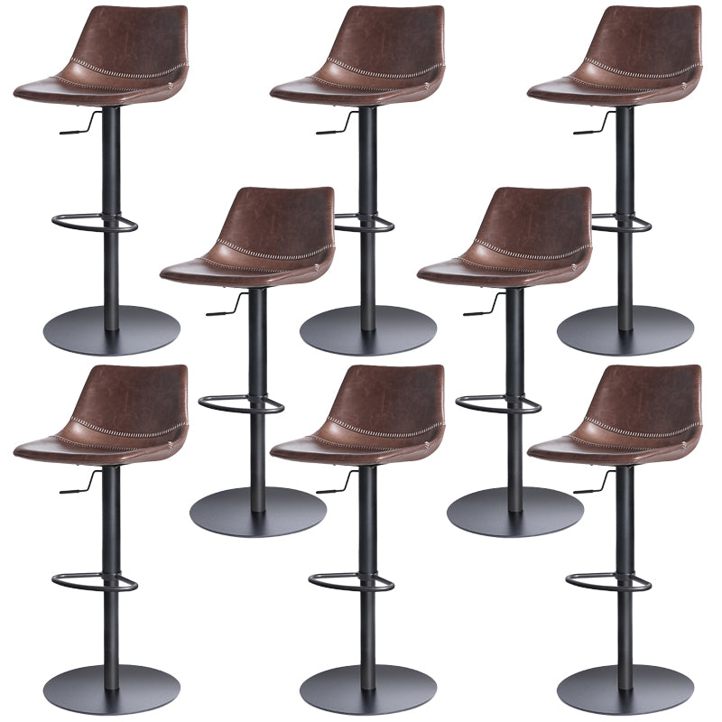 Industrial Leather Bar Stool Adjustable Backrest Bar Stool for Bristol
