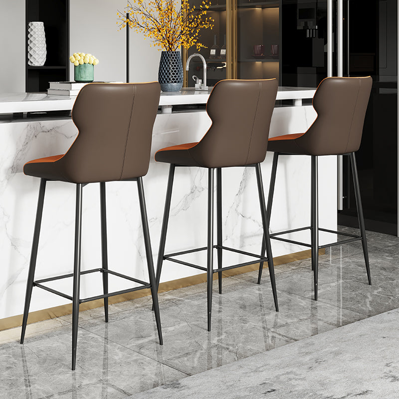 Modern Leather Bar Stool Upholstered Counter Stool for Bristol