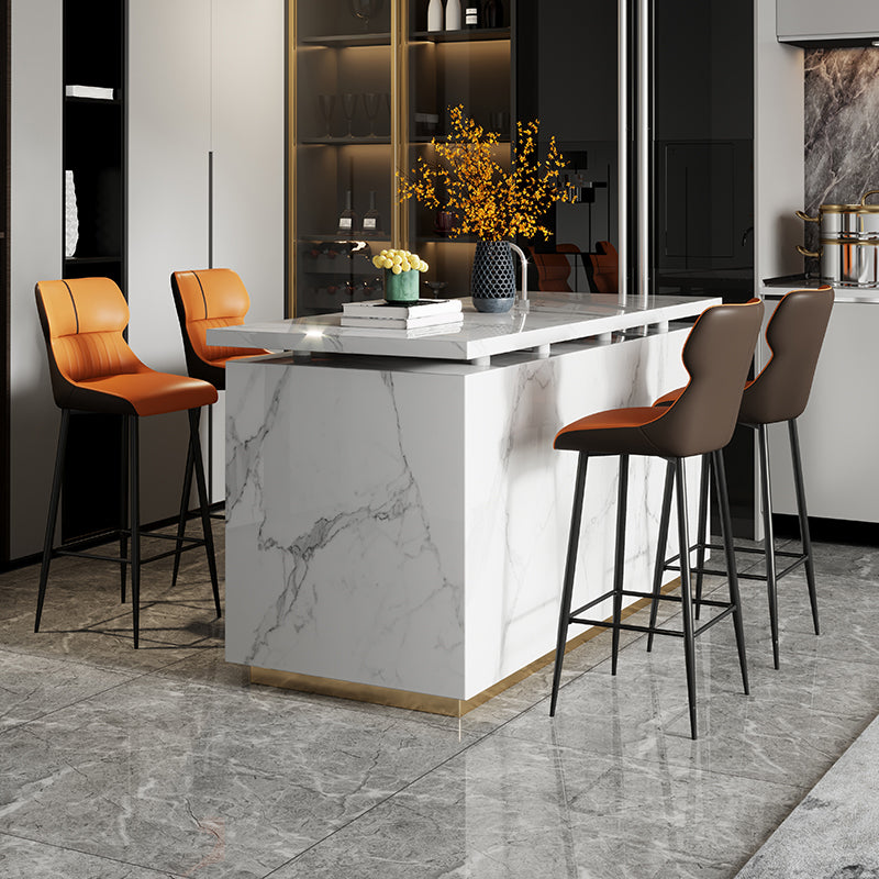 Modern Leather Bar Stool Upholstered Counter Stool for Bristol