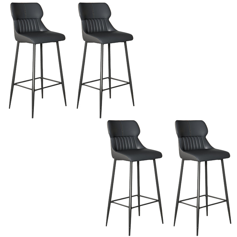Modern Leather Bar Stool Upholstered Counter Stool for Bristol