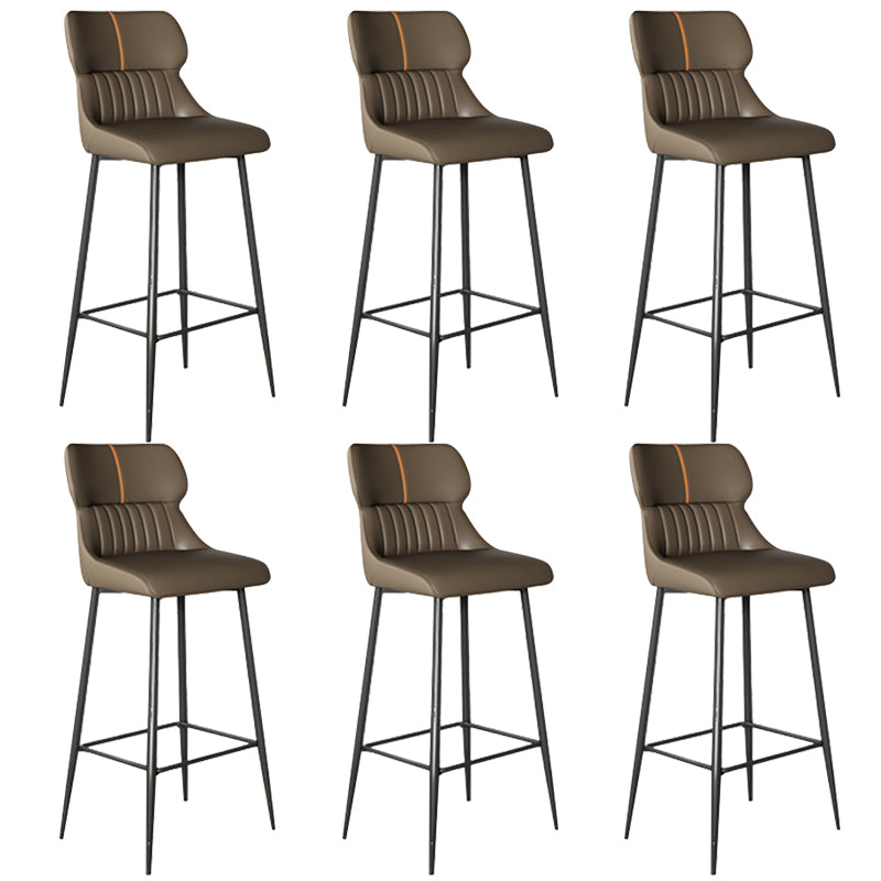 Modern Leather Bar Stool Upholstered Counter Stool for Bristol