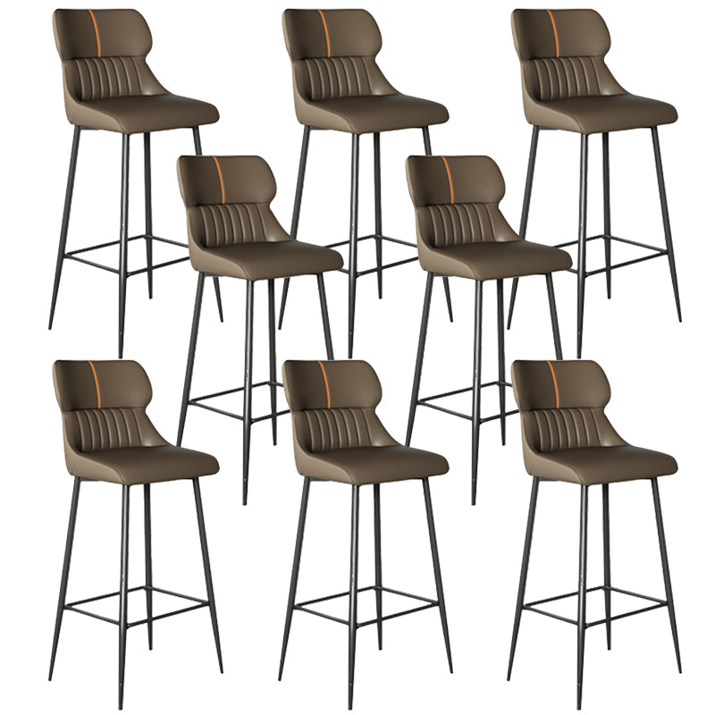 Modern Leather Bar Stool Upholstered Counter Stool for Bristol