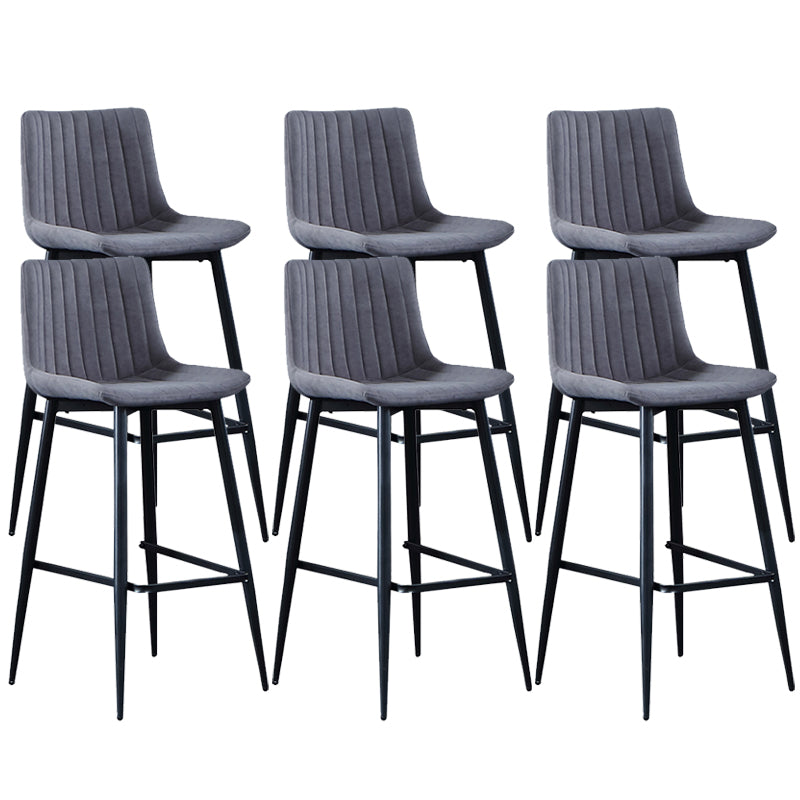 Modern Velvet Bar Stool Backrest Counter Stool for Dining Room