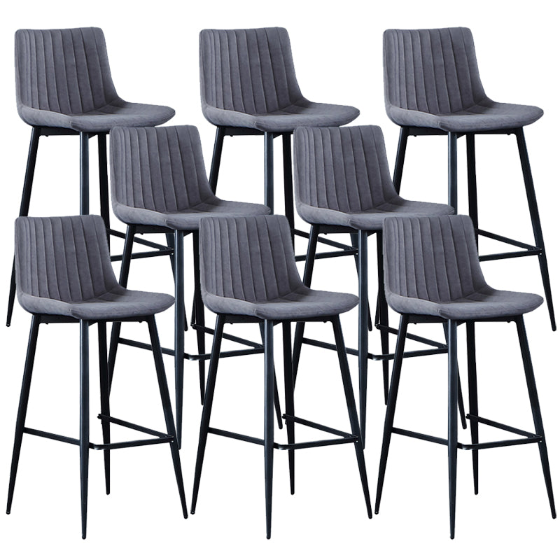 Modern Velvet Bar Stool Backrest Counter Stool for Dining Room