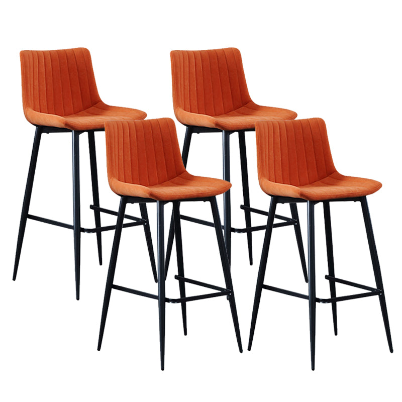 Modern Velvet Bar Stool Backrest Counter Stool for Dining Room