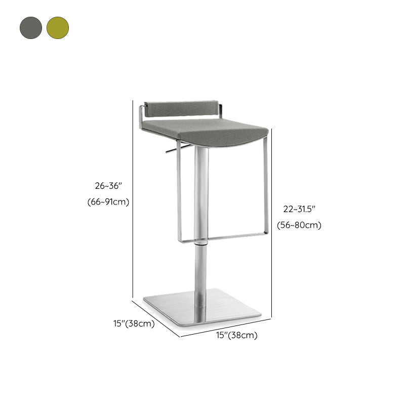 Industria Fabric Bar Stool Modern Low Back Counter Stool for Bristol