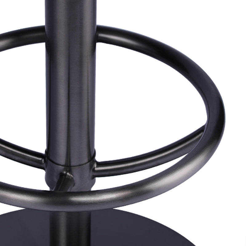 Industrial Leather Bar Stool Adjustable Backless Counter Stool for Bristol