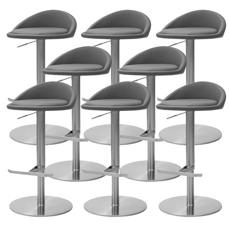 Modern Bar Stool Leather Adjustable Height Counter Stool for Bristol