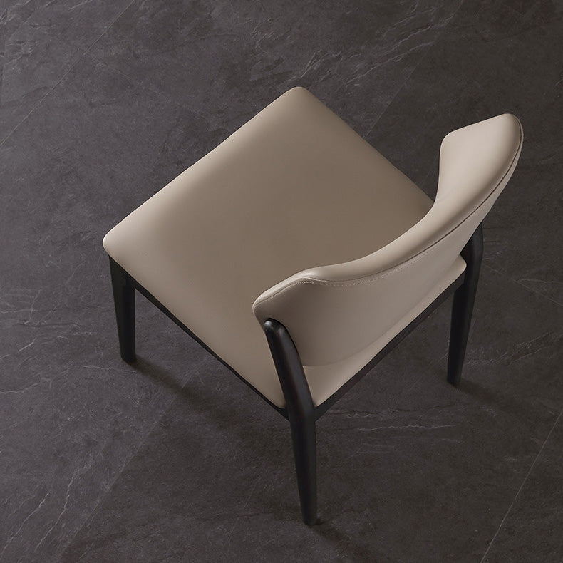 Contemporary Kitchen Dining Side Chair Open Back Dining Side Chair