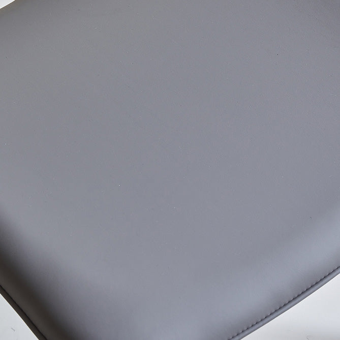 Industrial Armless Kitchen Dining Side Chair Faux Leather Side Chair