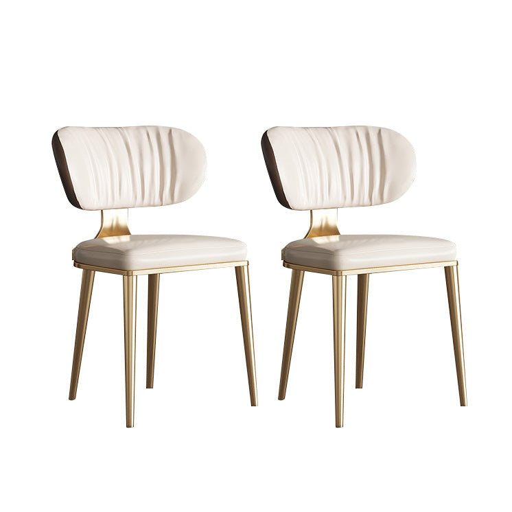 Glam Kitchen Dining Chairs Upholstered Armless Dining Chairs