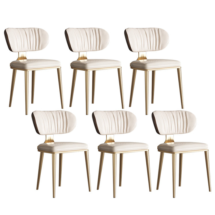 Glam Kitchen Dining Chairs Upholstered Armless Dining Chairs