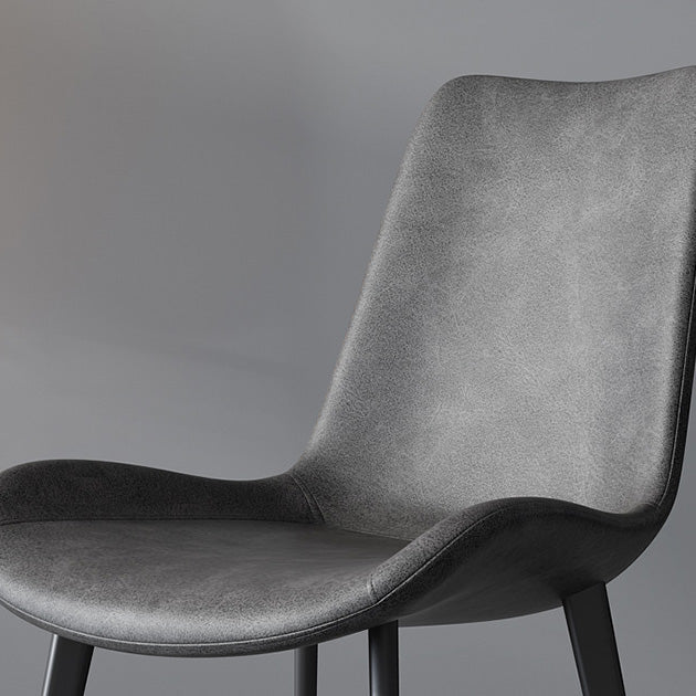 Armless Kitchen Dining Side Chair Faux Leather Parsons Chair