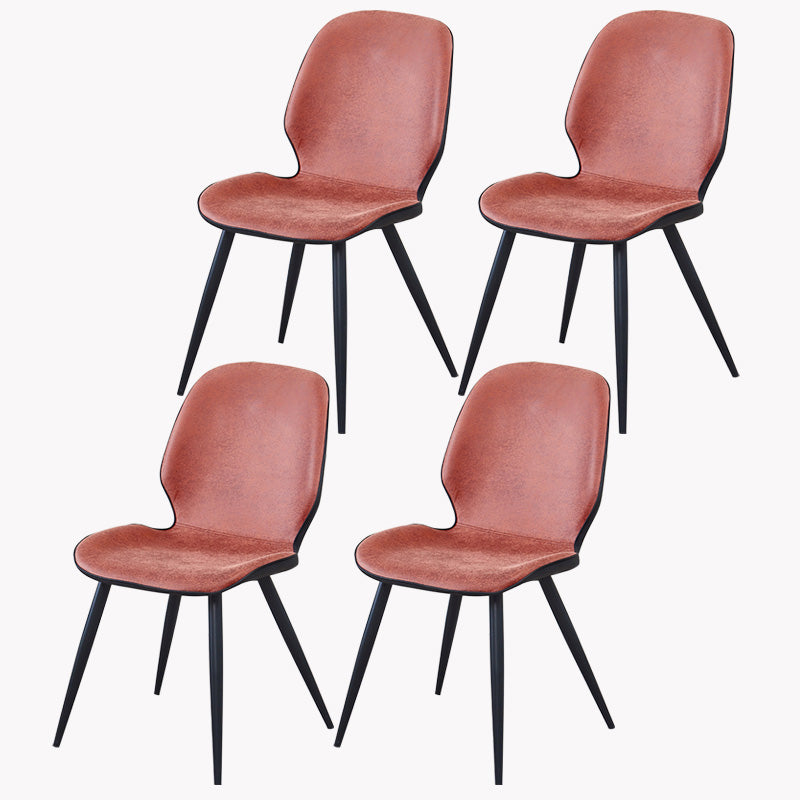 Armless Kitchen Dining Side Chair Industrial Wingback Side Chair