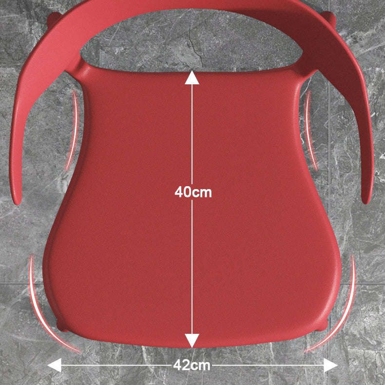 Home Stacking Dining Chair Armless Open Back Plastic Side Chair