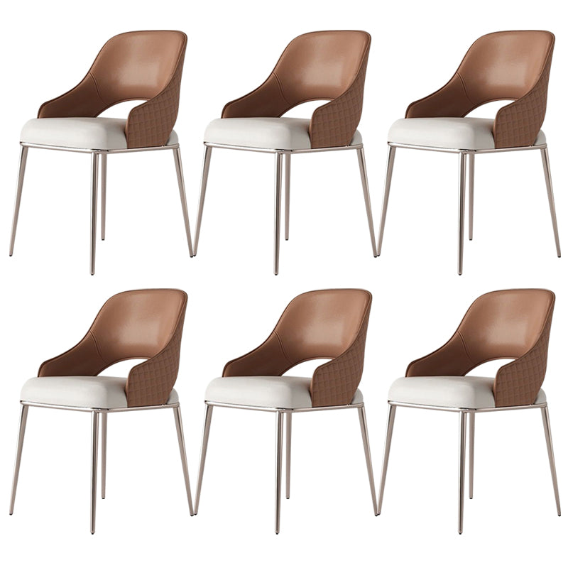 Home Kitchen Glam Dining Chair Metal Legs Upholstered Arm Chair