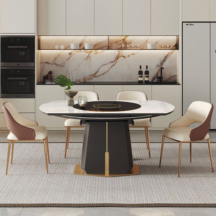 Home Kitchen Glam Dining Chair Metal Legs Upholstered Arm Chair