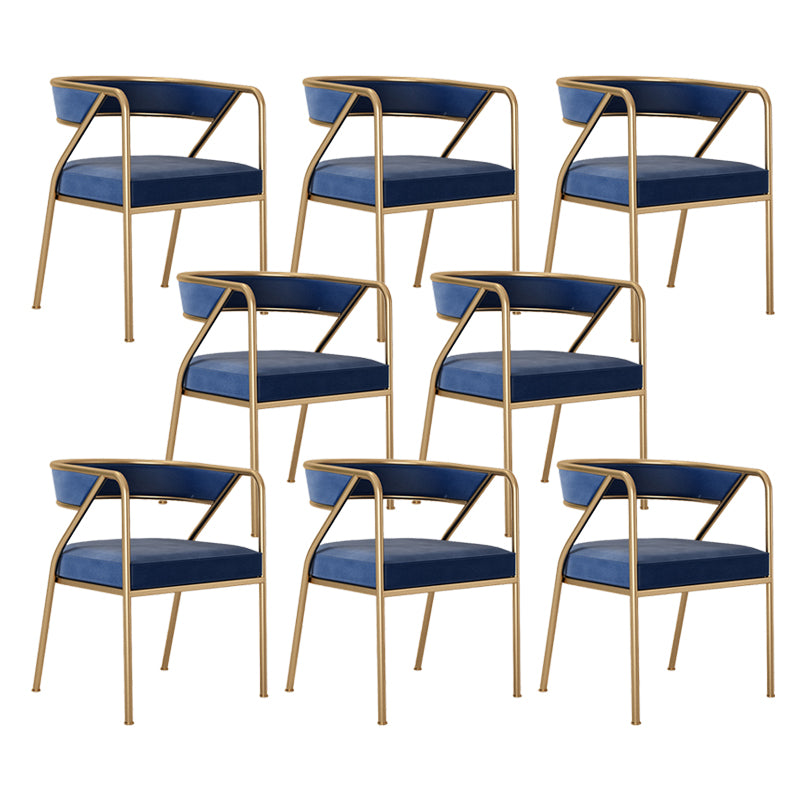 Dining Room Glam Chair Gold Legs Velvet Arm Chair with Upholstered