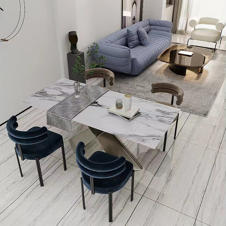 Modern Armless Dining Chairs Home Kitchen Velvet Side Chairs