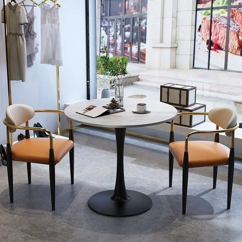 Contemporary Kitchen Dining Chair Black Legs Upholstered Arm Chair