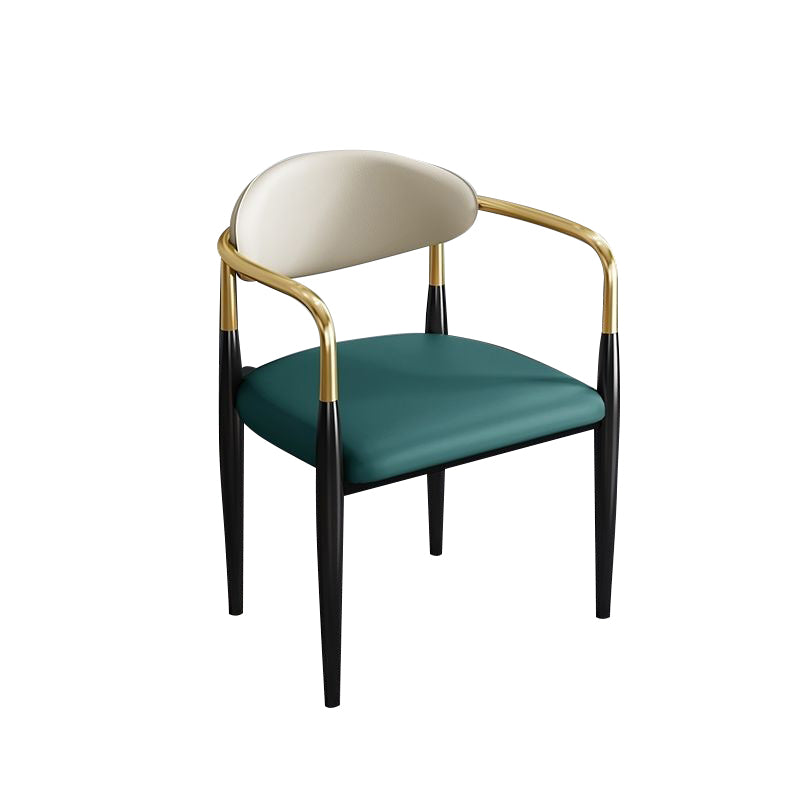 Contemporary Kitchen Dining Chair Black Legs Upholstered Arm Chair