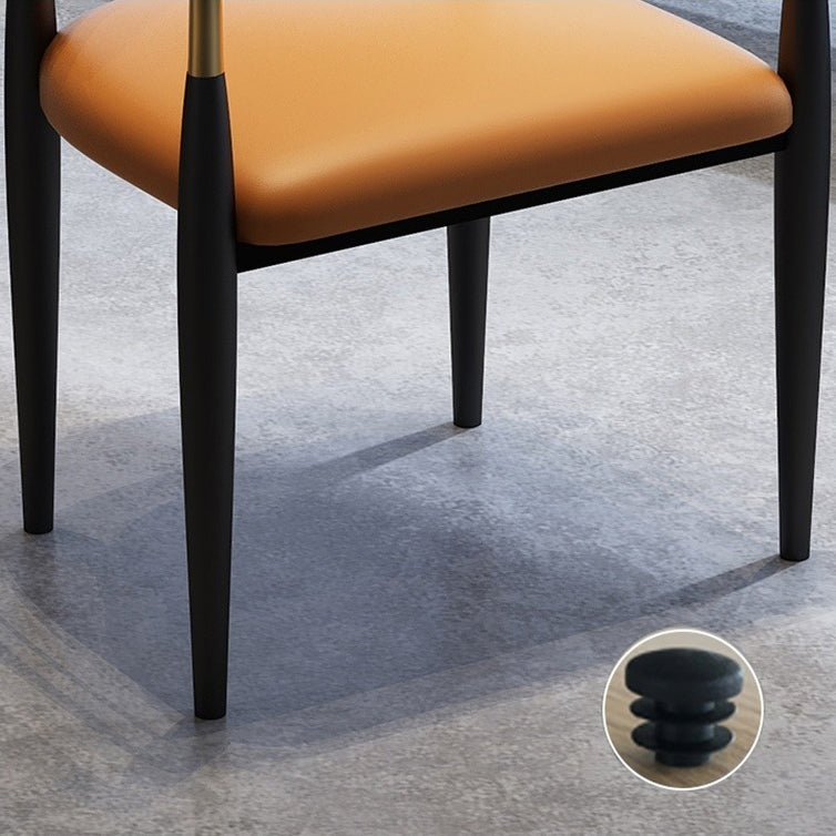 Contemporary Kitchen Dining Chair Black Legs Upholstered Arm Chair