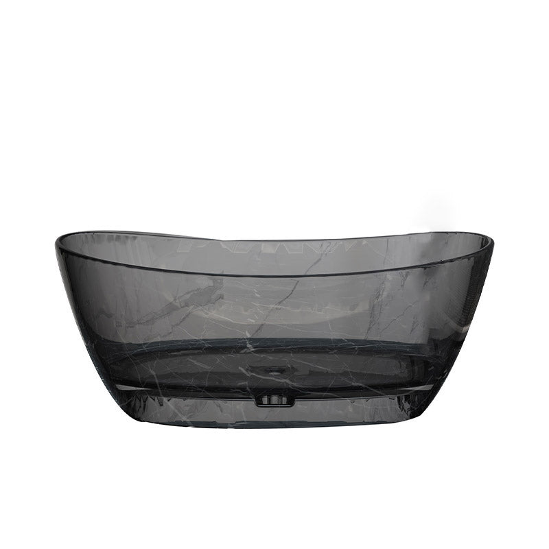Modern Ellipse Bathtub Acrylic Freestand Soaking Bathtub with Drain Bath Tub