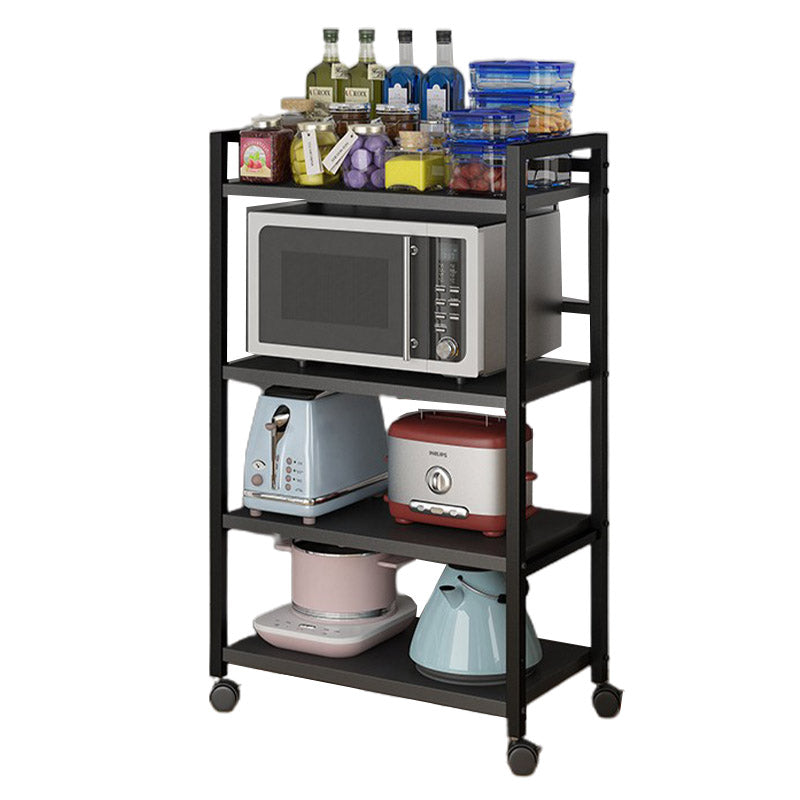 Dining Room Metal Prep Table Open Storage Rectangular Prep Table