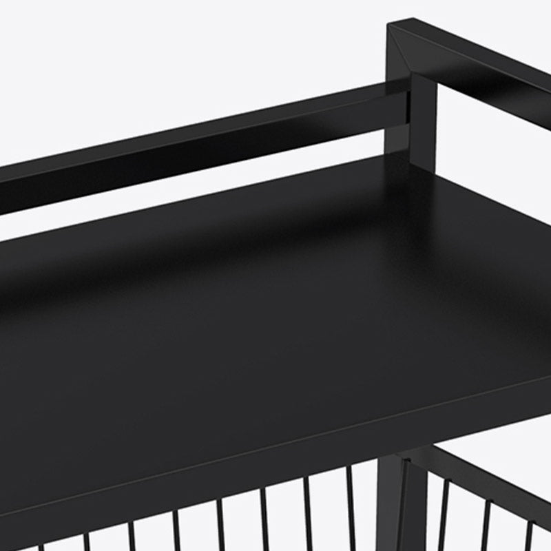 Dining Room Metal Prep Table Open Storage Rectangular Prep Table