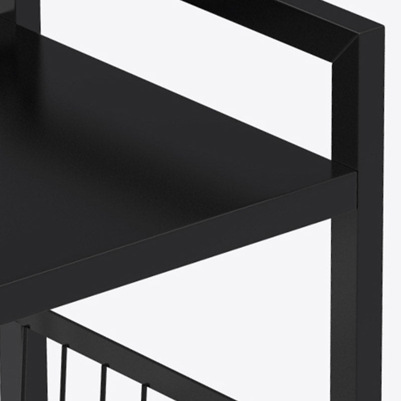 Dining Room Metal Prep Table Open Storage Rectangular Prep Table