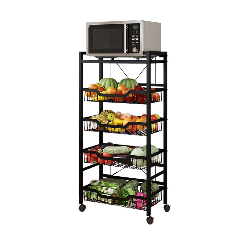 Dining Room Metal Prep Table Open Storage Rectangular Prep Table
