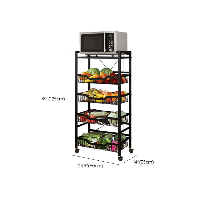 Dining Room Metal Prep Table Open Storage Rectangular Prep Table