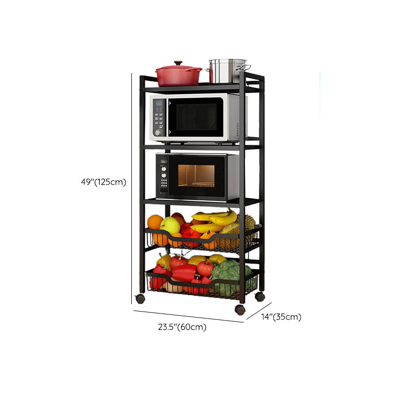 Dining Room Metal Prep Table Open Storage Rectangular Prep Table