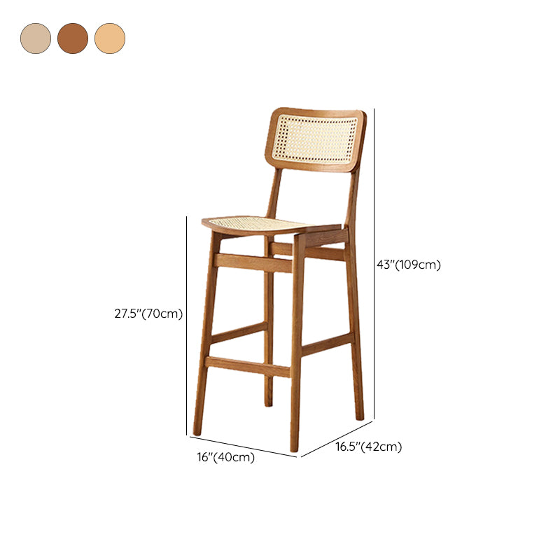 Modern Style Bar Stool Solid Wood Counter Stool for Living Room