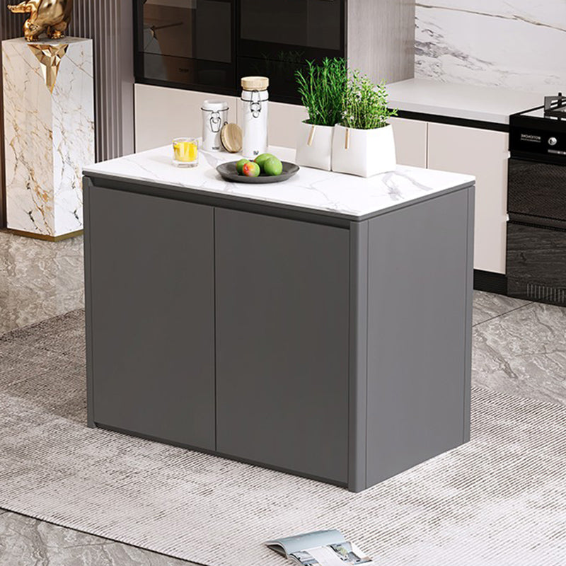 Home Dining Kitchen Island Table Modern Rectangular Kitchen Island