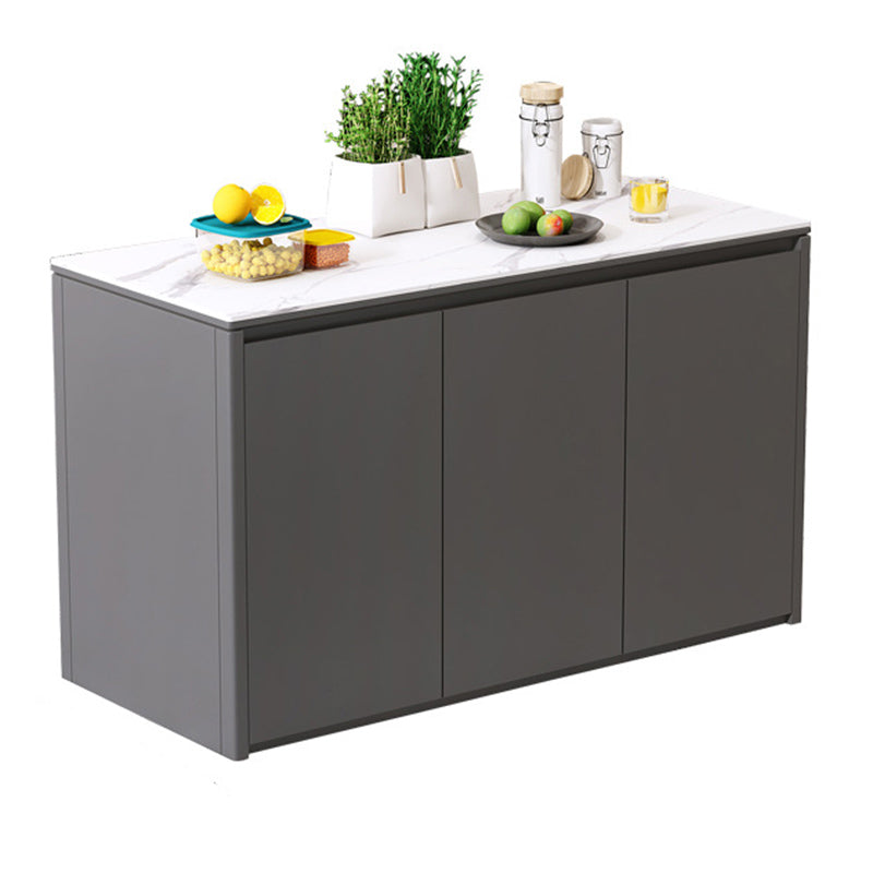 Home Dining Kitchen Island Table Modern Rectangular Kitchen Island