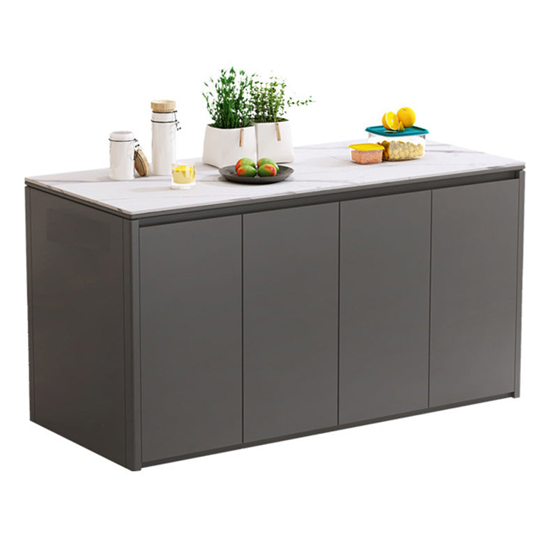 Home Dining Kitchen Island Table Modern Rectangular Kitchen Island