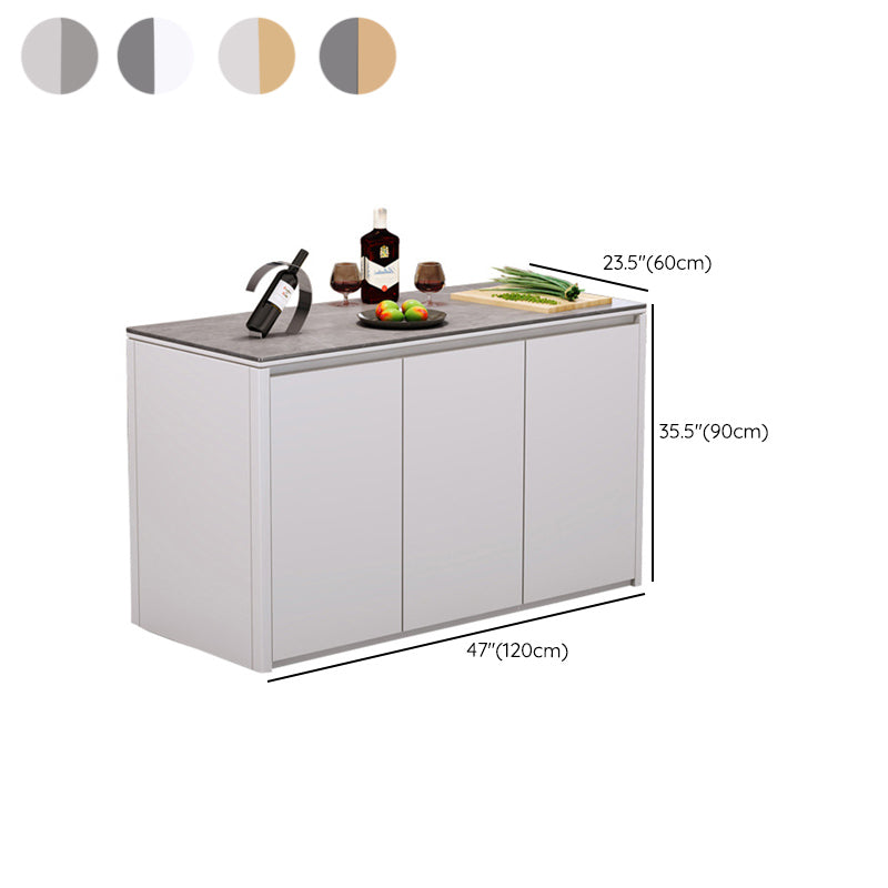 Home Dining Kitchen Island Table Modern Rectangular Kitchen Island