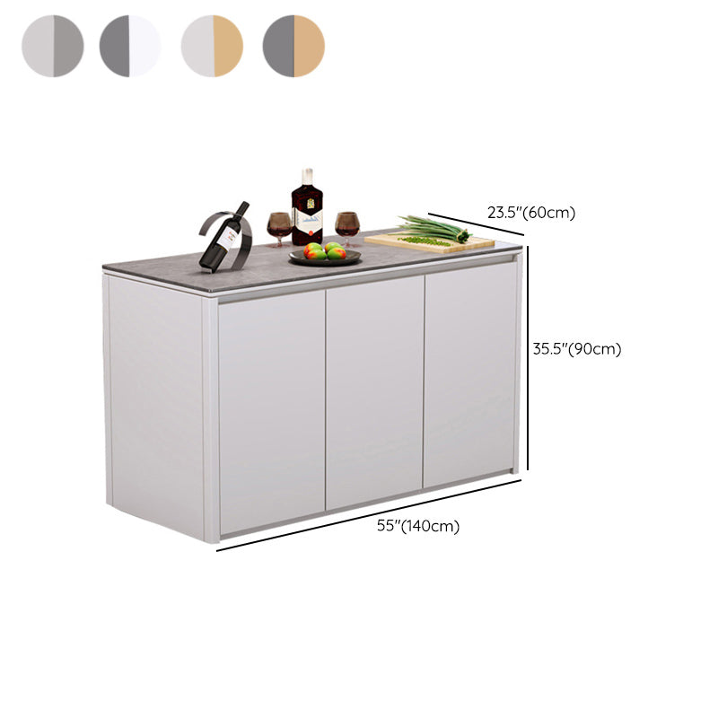 Home Dining Kitchen Island Table Modern Rectangular Kitchen Island
