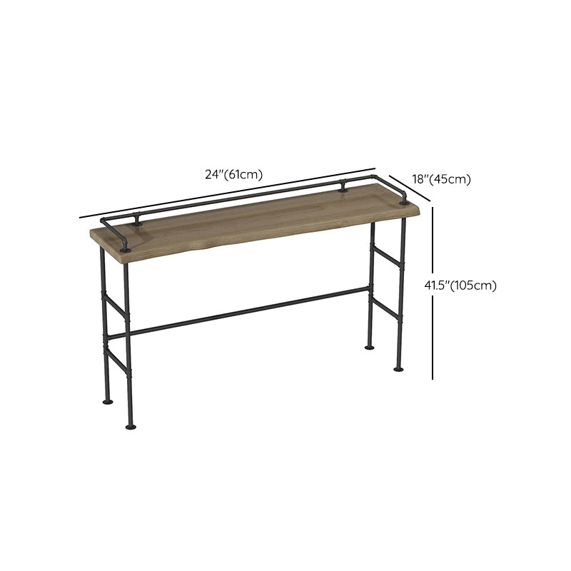 Modern 1/3/4 Pieces Bar Table Set Rectangle Pine Wood Counter Table with High Stools
