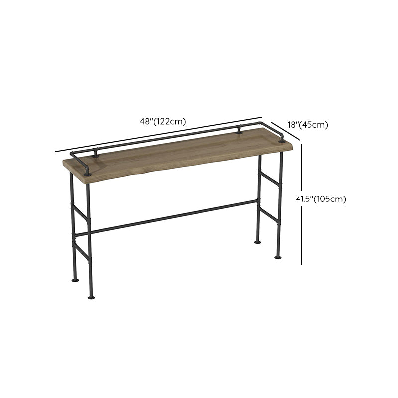 Modern 1/3/4 Pieces Bar Table Set Rectangle Pine Wood Counter Table with High Stools