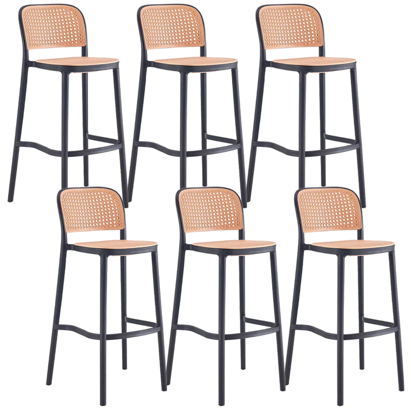 Plastic Bar Stool Industrial Backrest Stackable Counter Stool for Bristol
