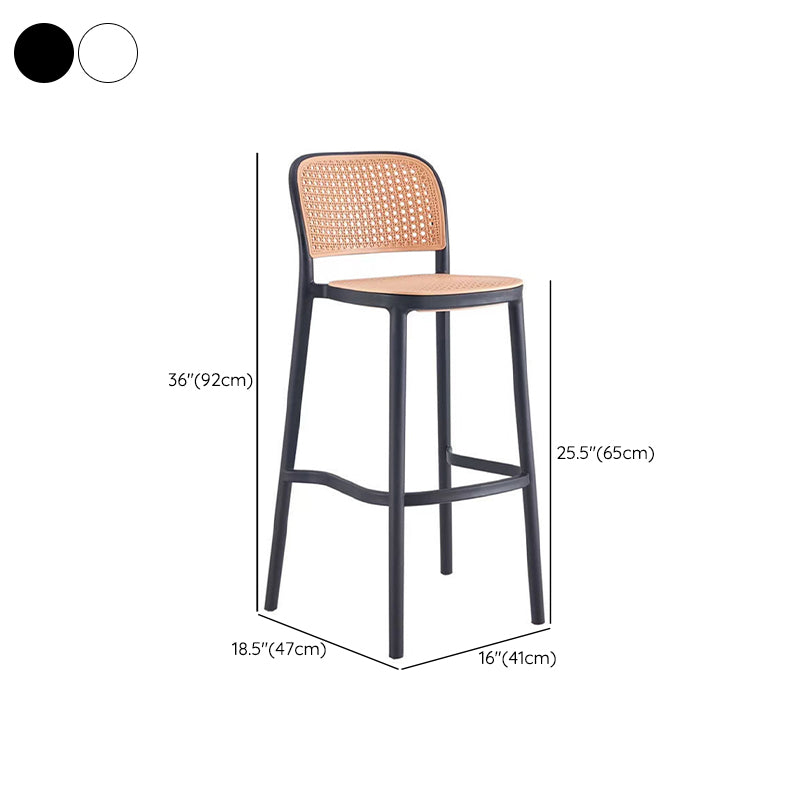 Plastic Bar Stool Industrial Backrest Stackable Counter Stool for Bristol