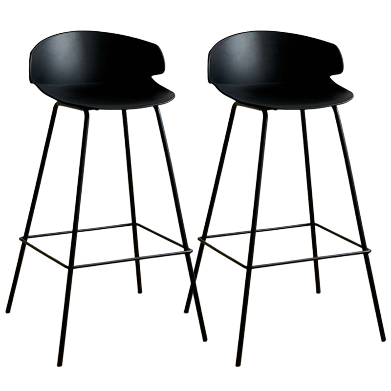 Modern Plastic Bar Stool Backrest Counter Stool for Living Room